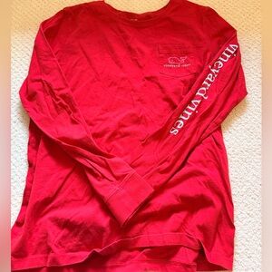 Vineyard Vines Classic Red Long Sleeve Tee